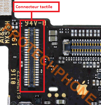 CONNECTEUR TACTILE sur  iPhone SE