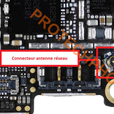 CONNECTEUR ANTENNE RESEAU sur iPhone SE